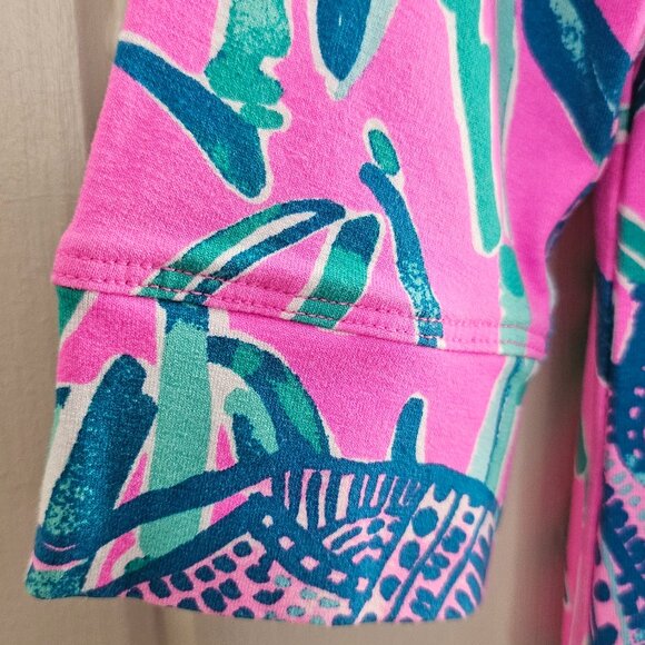 GIRL'S LILLY PULITZER MINI SOPHIE DRESS MANDEVILLA PINK LUCKY ELEPHANT PRINT - Picture 4 of 10